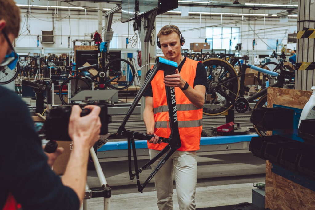 2024 Van Rysel RCR Pro frame in factory