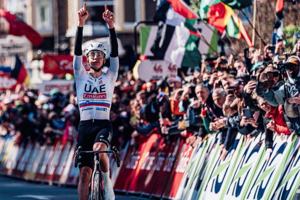 Tadej Pogačar, 2024 Li&egrave;ge-Bastogne-Li&egrave;ge (Zac Williams/SWpix.com)