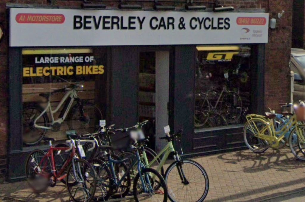 Beverley Car & Cycles bike shop, Beverley
