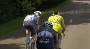 Remco Evenepoel eyeballs Jonas Vingegaard during failed breakaway at Tour de France 2024