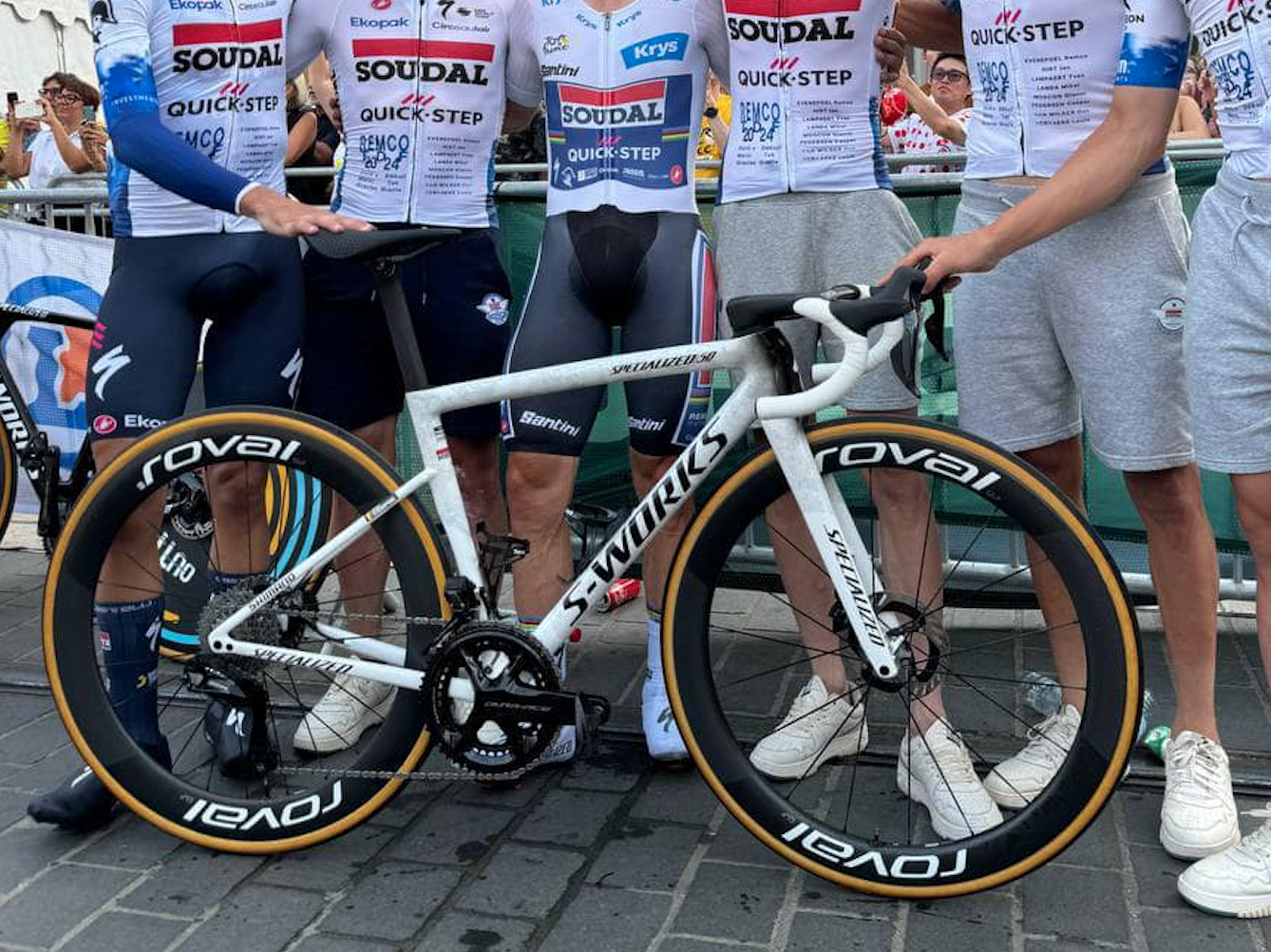 2024 Specialized Tarmac S-Works SL8 Remco Evenepoel white bike
