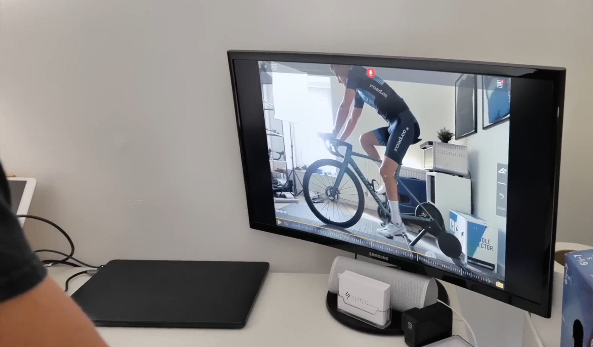 2024 Bike fit angles analysis on screen