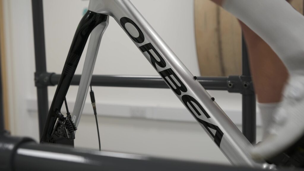 2024 Orbea Orca Silverstone testing orbea logo