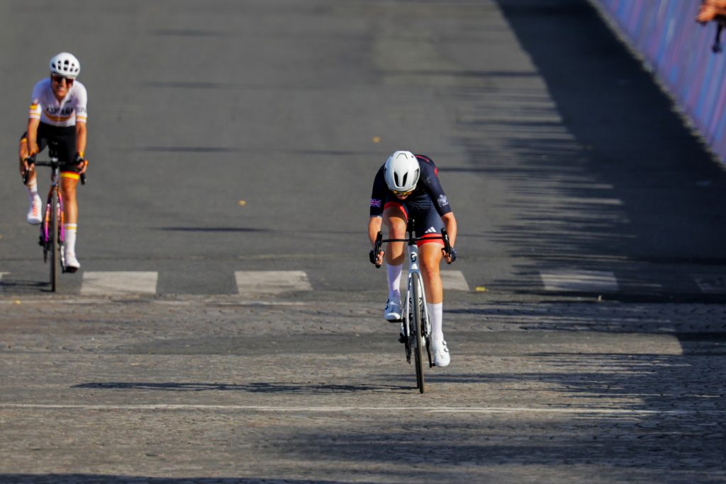 Pfeiffer Georgi, 2024 Olympic road race (Alex Whitehead/SWpix.com)