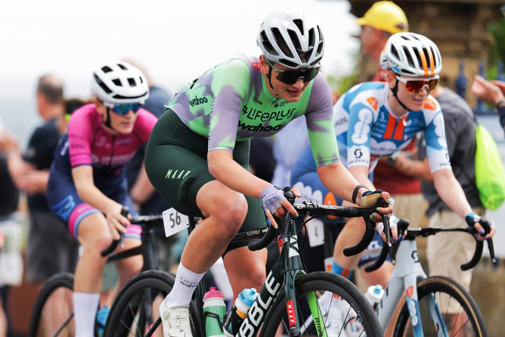 Maddie Leech, Lifeplus Wahoo, 2024 British national road race (Alex Whitehead/SWpix.com)