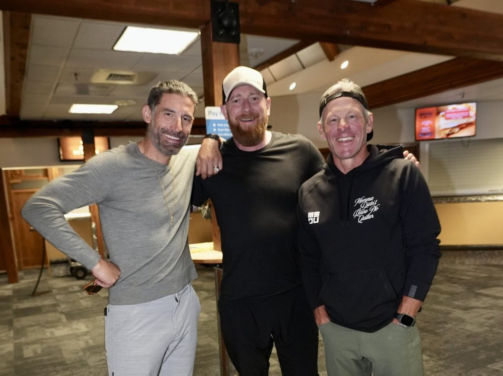 Bradley Wiggins, Lance Armstrong, and George Hincapie (Liz Kreutz)
