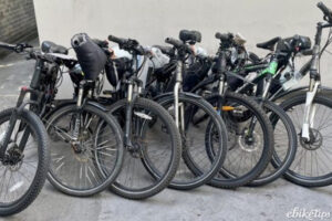 Confiscated e-bikes