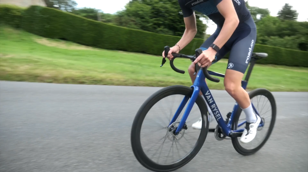 2024 midrange bike vs superbike climbing road.cc kit jamie van rysel rcr