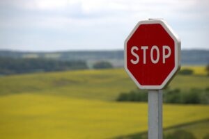 Stop sign stock