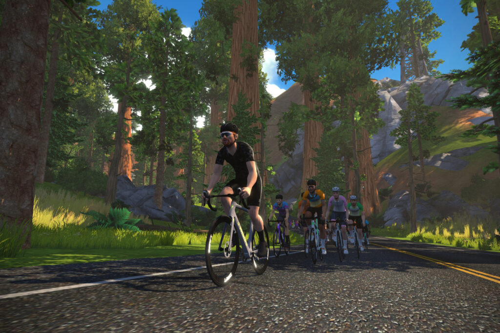 Zwift road cycling no HUD