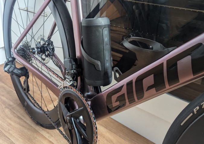 Bluetooth speaker on bike