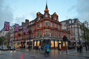 Cyclist on Oxford Street