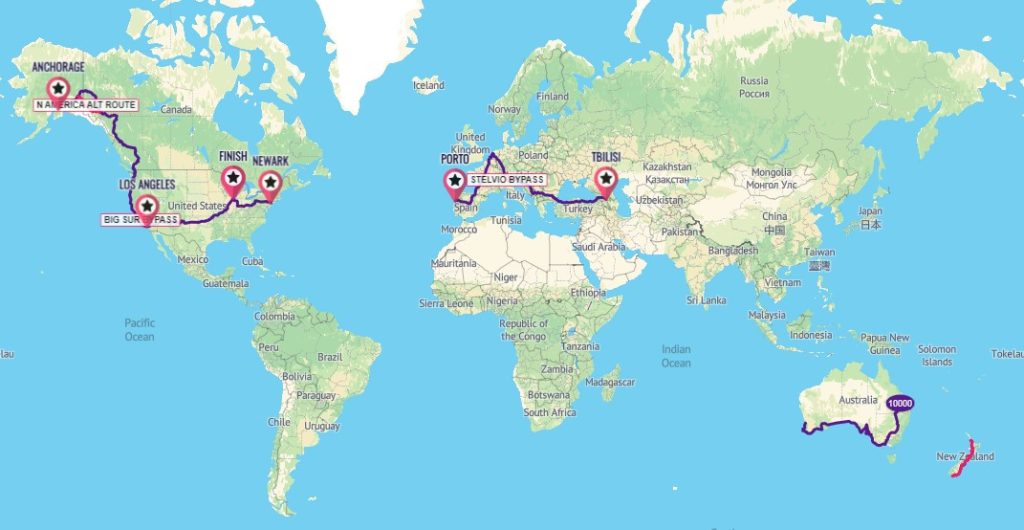 Lael Wilcox Around the World route