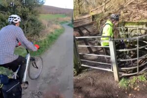 YouTubers try cycling across England in a straight line (Fieldhouse Boys/YouTube)