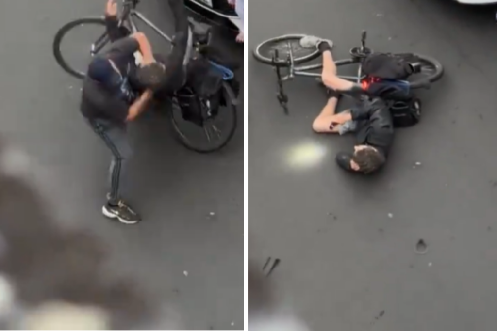 Police Scotland investigate viral footage of cyclist attacked