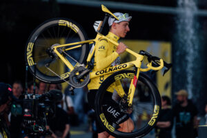 2024 Tour de France Tadej Pogacar yellow bike Zac Williams/SWpix.com