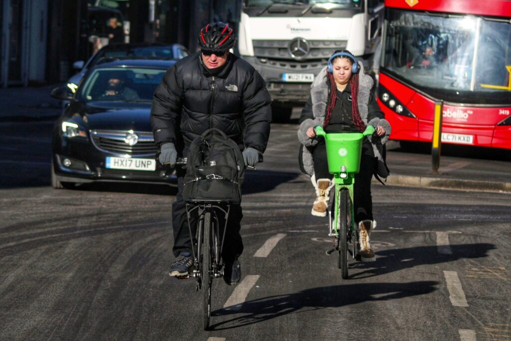 Cyclists in London 1 – copyright Simon MacMichael