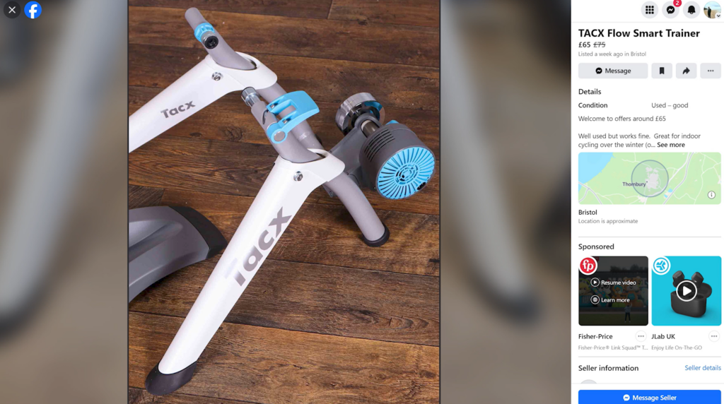 2024 Tacx turbo trainer Facebook marketplace Rouvy Autmumn Video