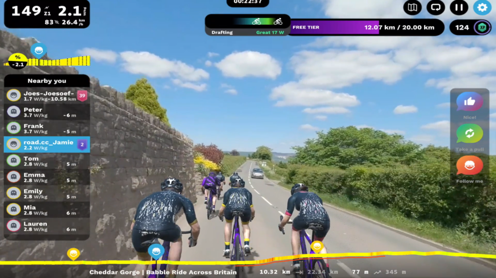 2024 Rouvy indoor cycling beginner group ride