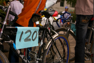 Bike on start line – Steve Thomas