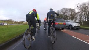Close pass on cyclists during training ride, County Down