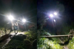 Guernsey mountain bikers find stake with nails on cliff path (Guernsey Mountain Biking Association GMBA/ITV News)