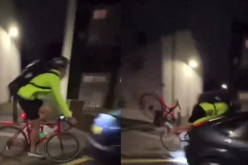 Shocking attack on cyclist in south London (Twitter)