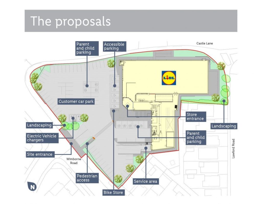 Lidl plans, Castle Lane West, Bournemouth