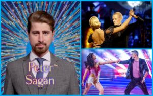 Peter Sagan, Michael Rasmussen, and Nicolas Roche in dancing competitions