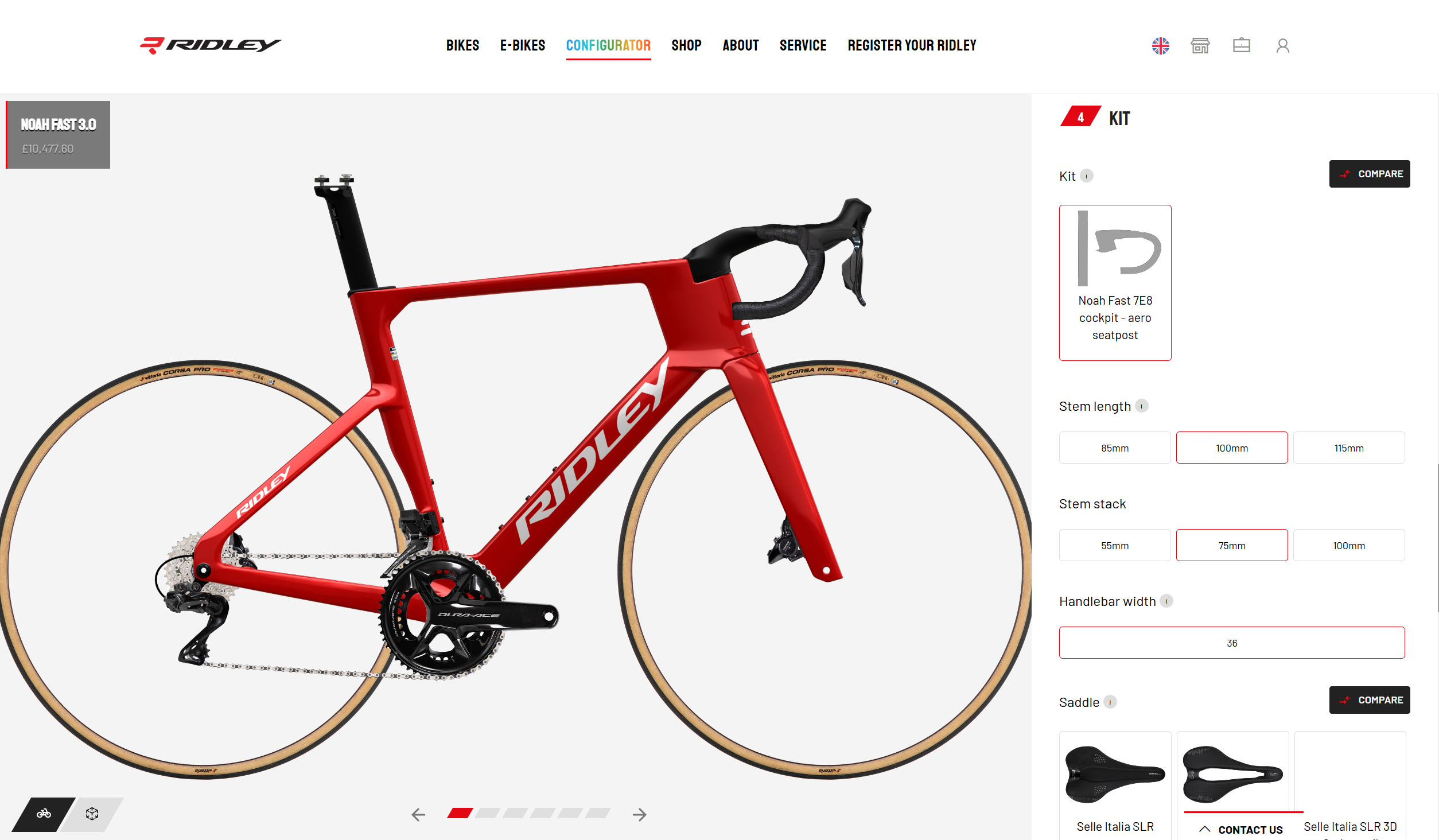 2025 Ridley Noah Fast bike configurations