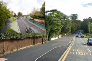 Evesham Road cycle lane project (Google Maps/Gloucestershire County Council)