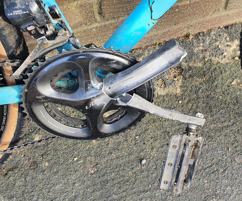 2023 Shimano Ultegra Broken crank delamination 3