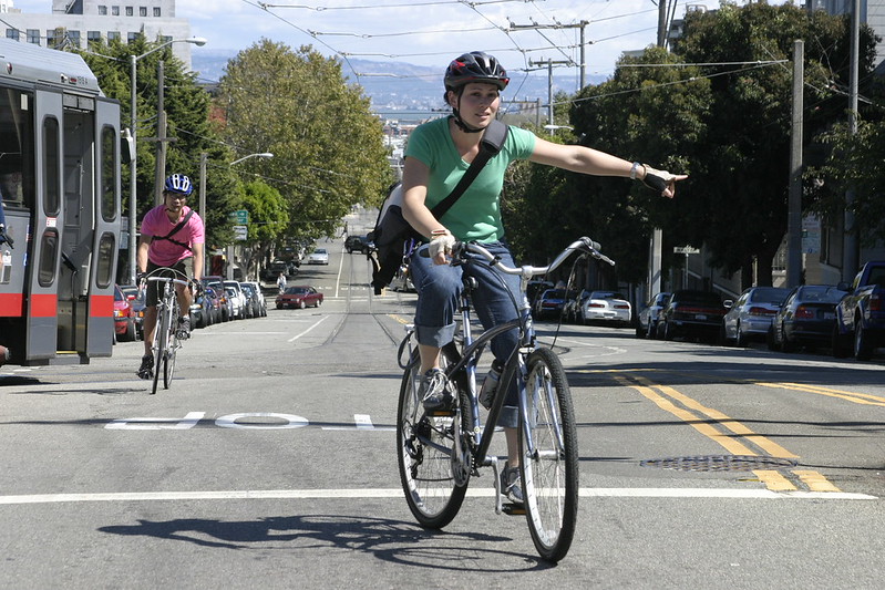 Cyclist hand signal