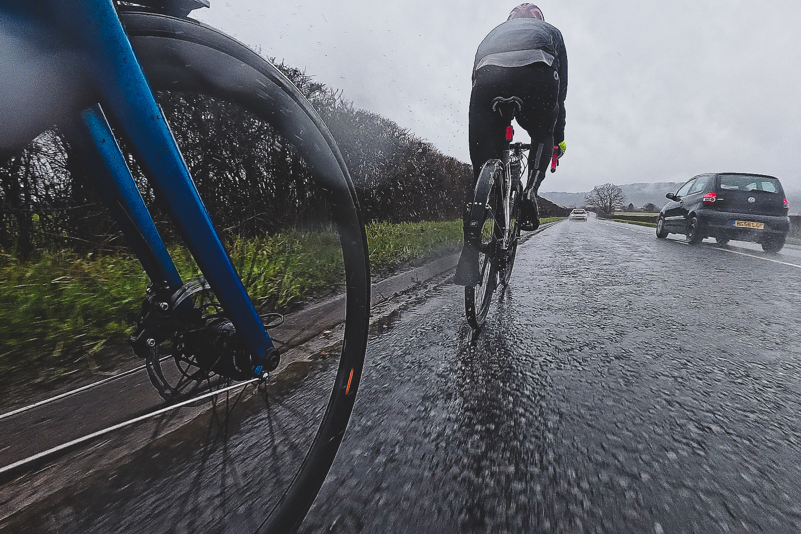 Some wet A-road in Herefordshire
