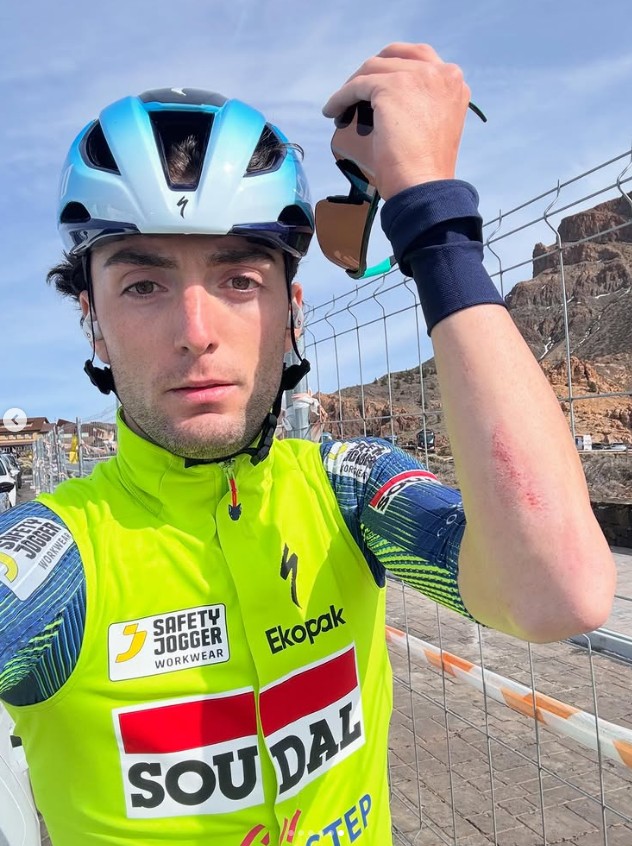 Soudal Quick-Step pro Gianmarco Garofoli struck by driver in alleged 100kph hit and run in Tenerife