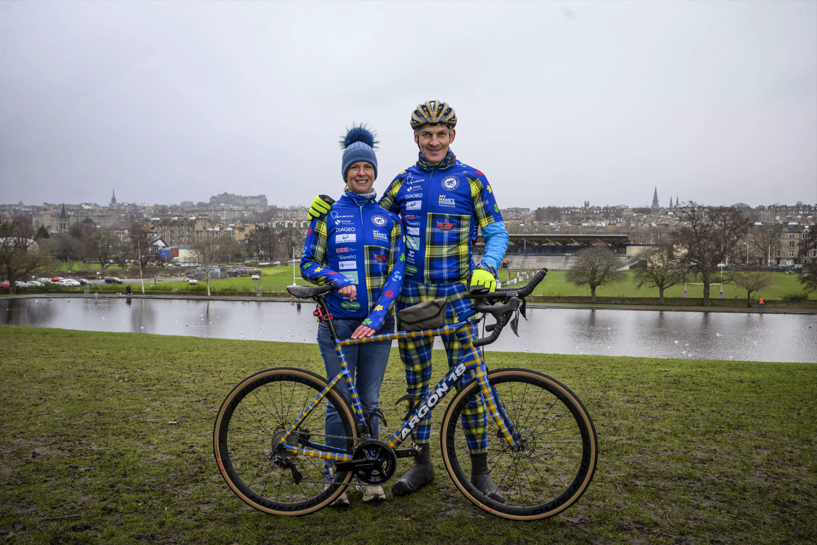 Kathy Weir and Doddie's Triple Crown organiser Rob Wainwright