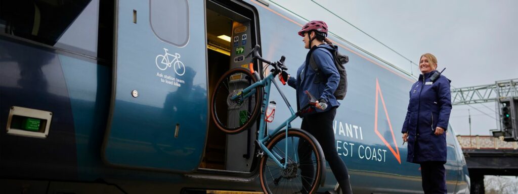 Bikes on a train