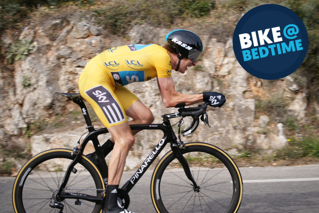 Bradley Wiggins on a Pinarello