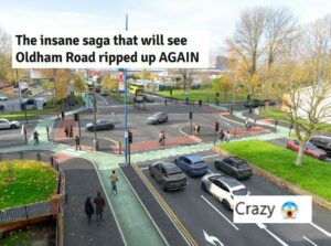 Manchester Evening News’ coverage of Oldham Road cycle lane plans