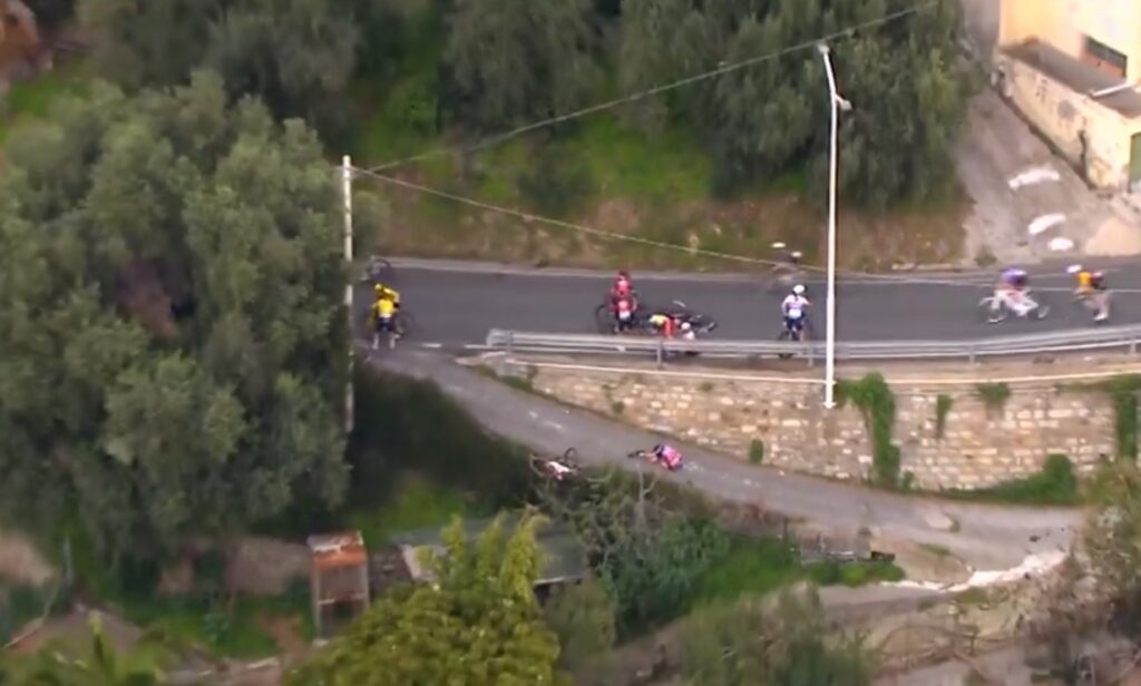 2026 Milan-Sanremo crash, Cipressa