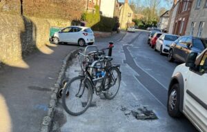 Old Headington damaged bike racks