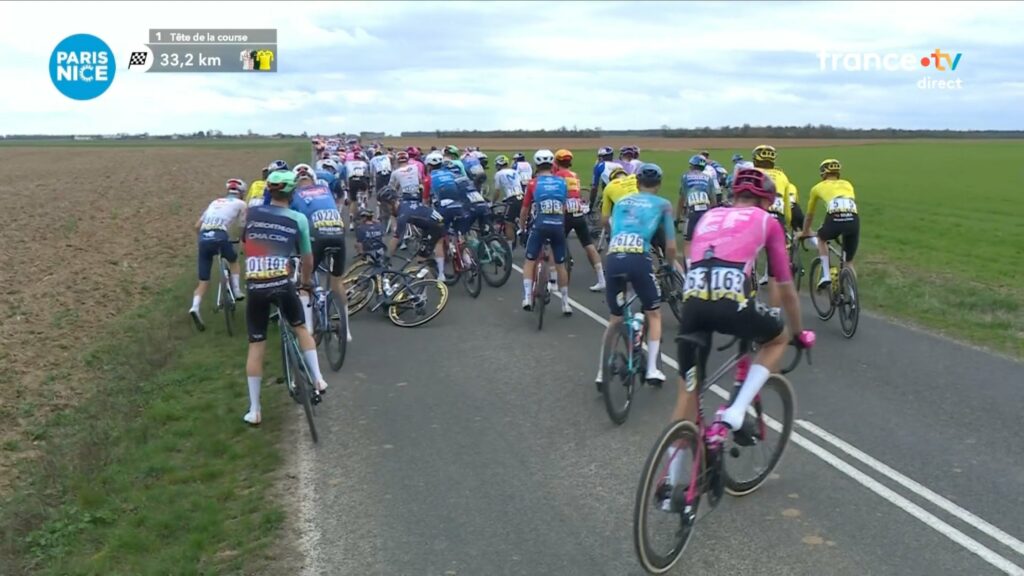 Paris-Nice crash, stage two, 2026