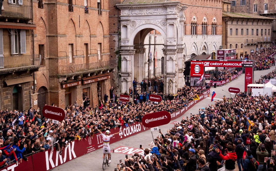 Tadej Pogačar wins the 2026 Strade Bianche