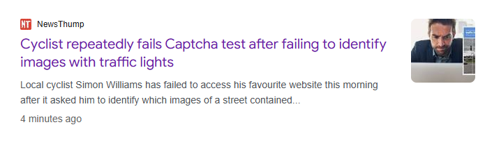 Cycling red light spoof article