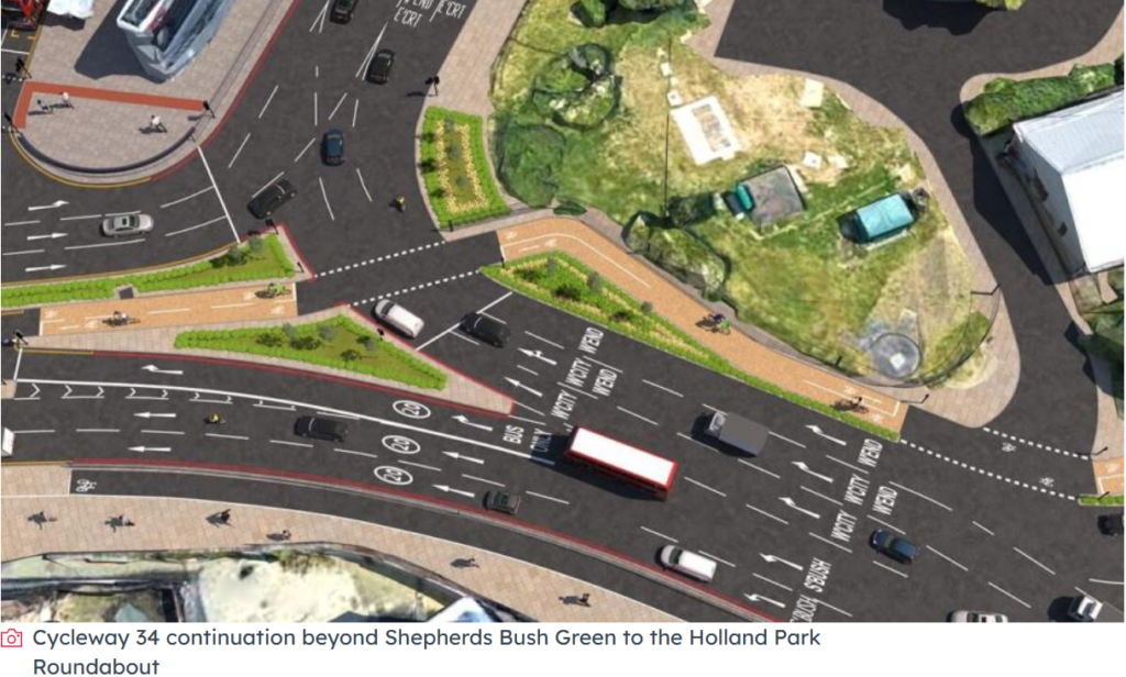 Hammersmith & Fulham Council cycle lane proposal