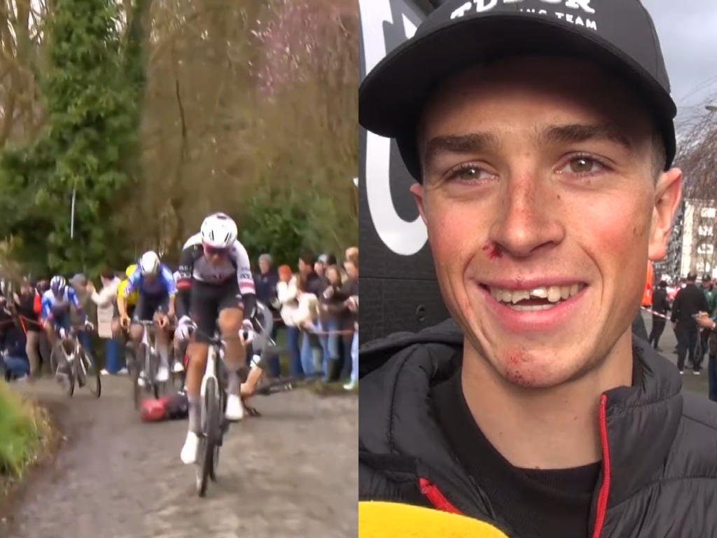 Rick Pluimers Omloop crash