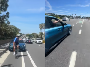 Pro cyclist harassed by aggressive drivers