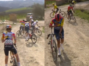Strade Bianche wrong turn
