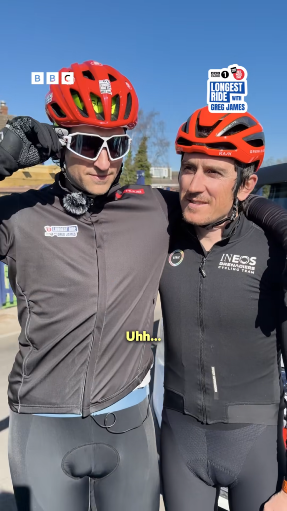 Geraint Thomas Greg James Radio 1 screenshot