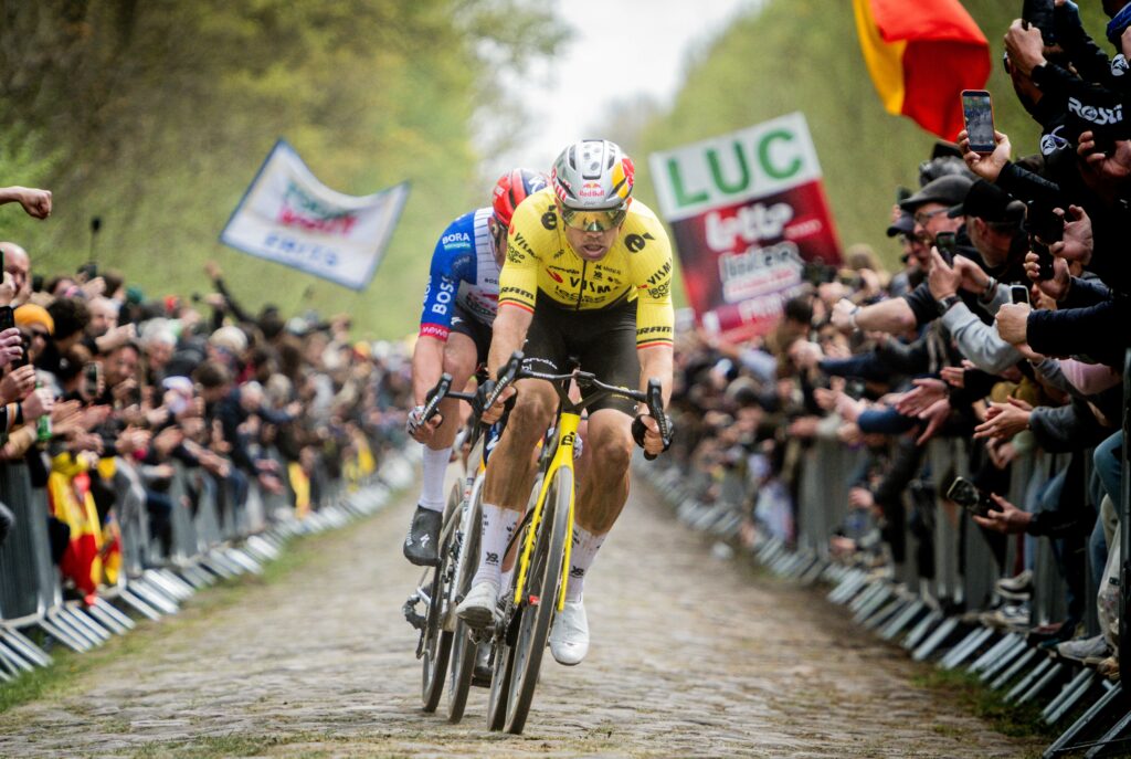 Wout van Aert on the Arenberg, 2026 Paris-Roubaix